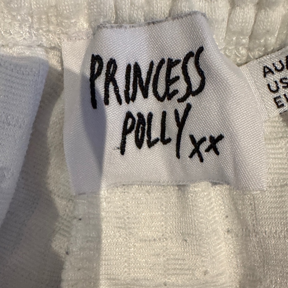 PRINCESS POLLY WHITE WAFFLE SET | CROP TOP + JOGGERS | US 4 / S - Picture 3 of 13